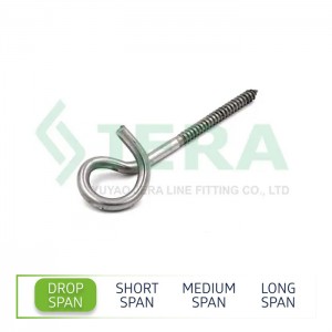 Pigtail screw hook, PS-5