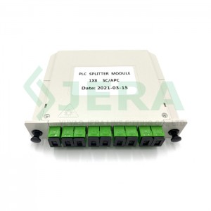 Divisor PLC de casete FTTH 1×8 SC/APC