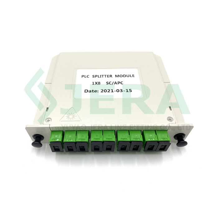 FTTH kassett PLC splitter 1×8 SC/APC