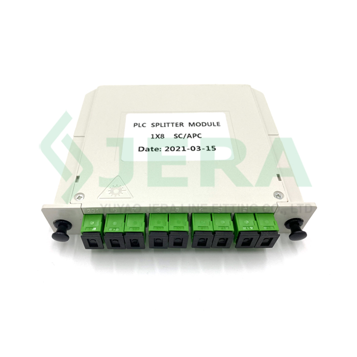 FTTH cassette PLC splitter 1×8 SC/APC