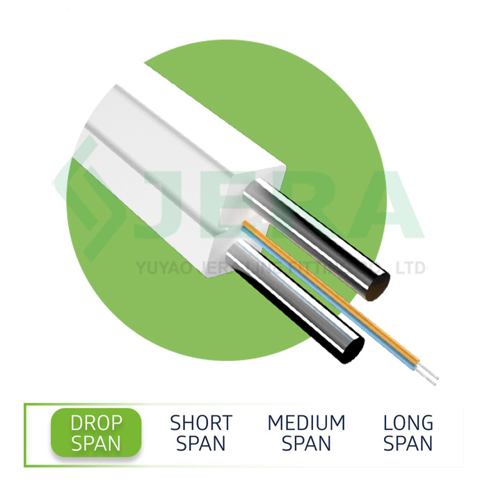 Indoor FTTH drop cable 2 fibers