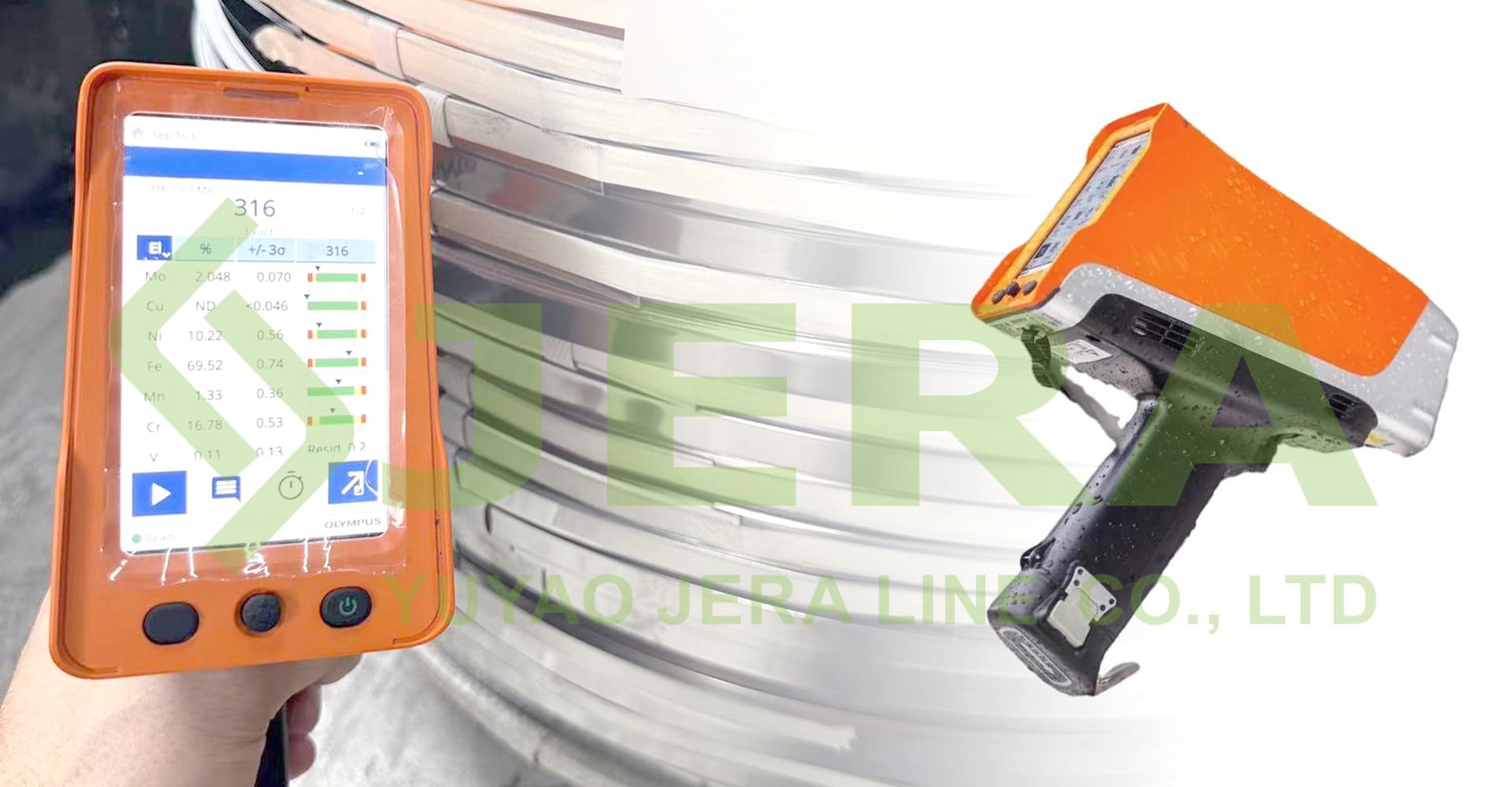 Chemical analysis ensures Jera Line connectors use specified materials, verifying durability, electrical performance, and safety to meet industry standards and customer expectations.
