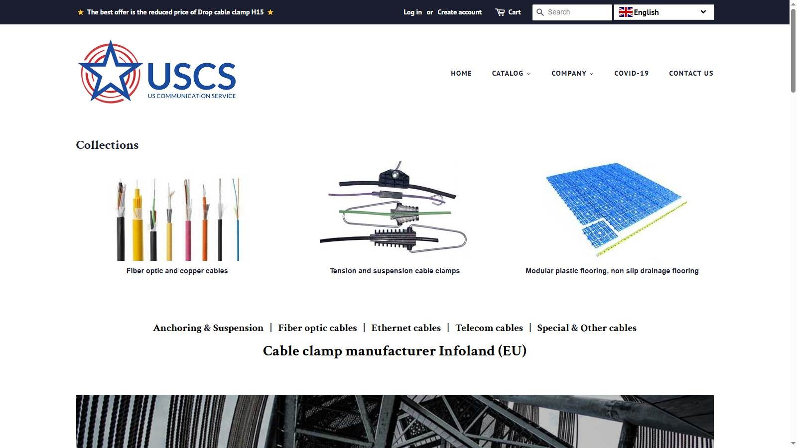 US Communication Service (USCS) - fiber optic cable clamp supplier website