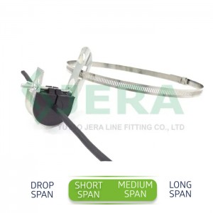 Suspension clamp for ADSS Cable, J hook