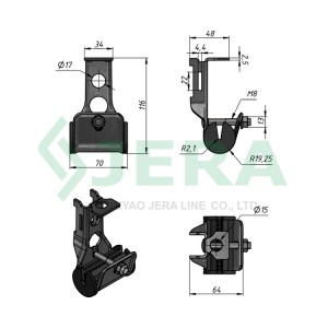 I-J-shape suspension clamp HCT-5-8