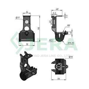 J-bentuk gantung clamp HCT-5-8