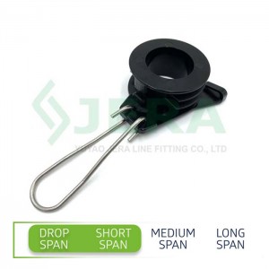 Drop cable plastic tension clamp