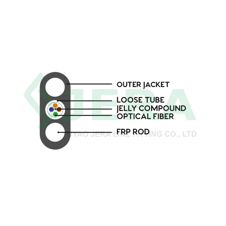 Flat type fiber optical cable 8 cores