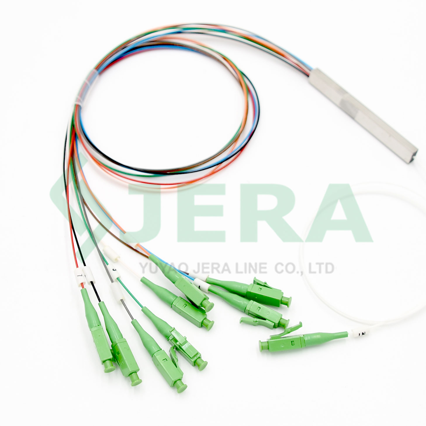 1×8 LC-APC fiber optic PLC splitter