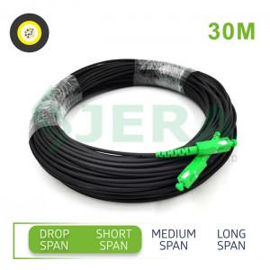 Fiber optic drop cable patchcord SC/APC 30M