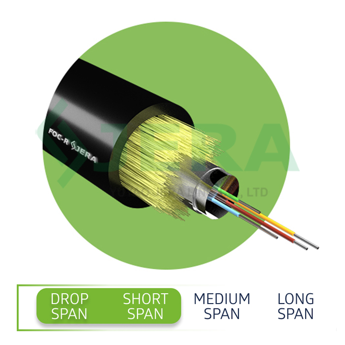 Fiber optic round drop cable 4 fibers