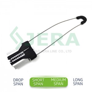 Figura 8 Abrazadeira de tensión do cable de fibra óptica, PA-06