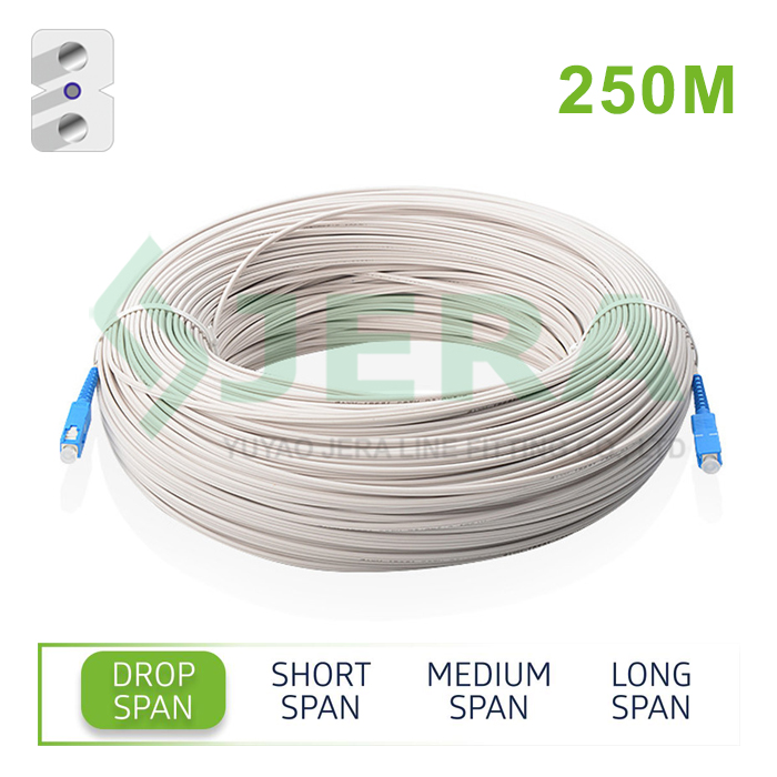 GJXH indoor drop cable patch cord SC/UPC 250M