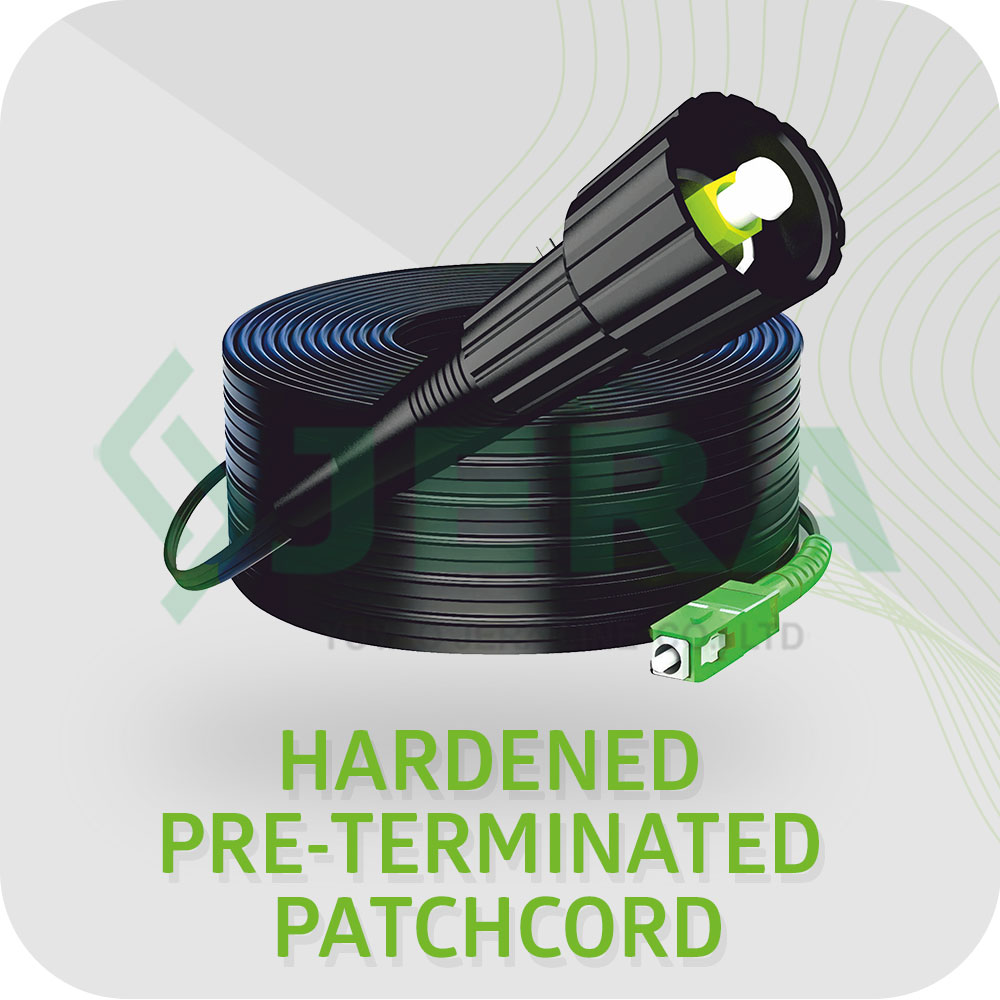 Hardened pre-terminated patchcord