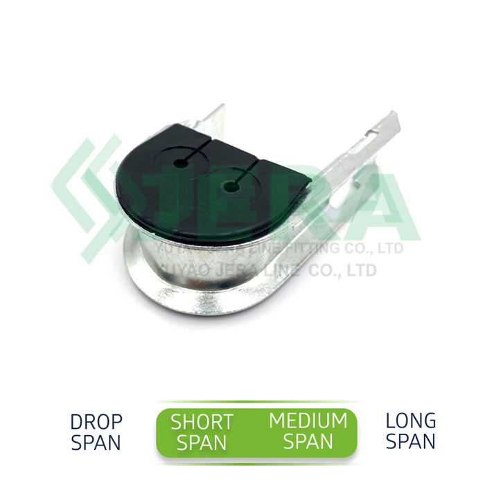 Fiber optic cable suspension clamp HC-2×5-8