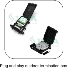 Plug and play outdoor termination box