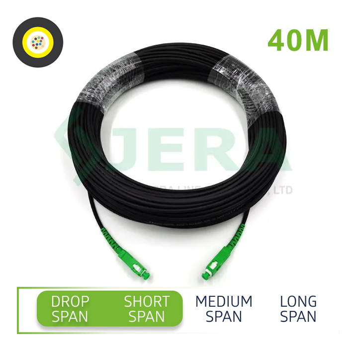 Round drop cable patch cord SC/APC 40M