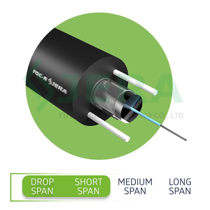 Round ftth drop cable 1 fiber