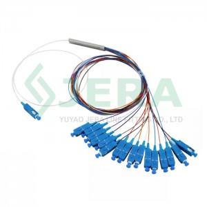 Singlemode fiber PLC splitter 1 × 16 SC / UPC