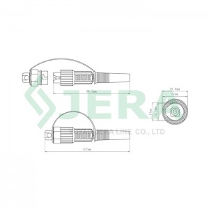 Kabel patch mini SC/APC yang diperkeras