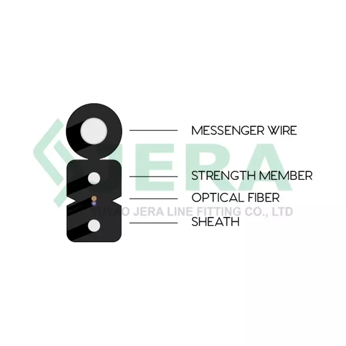 Frp Wire жана FRP Rods менен Ftth Cable, 1 Fiber