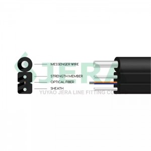 Ftth Cable miaraka amin'ny Frp Wire sy FRP Rods, 1 Fibre