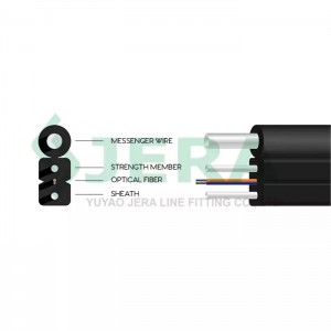 Fiber optic cable nga adunay FRP wire ug FRP rods, 1 fiber