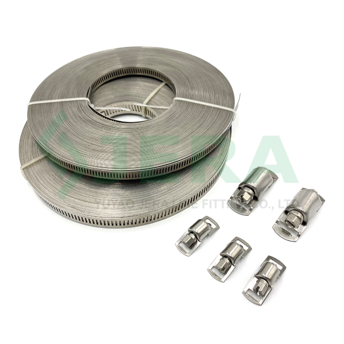 Perforated stainless hlau band buckle KL-12.7-CHKO-C304